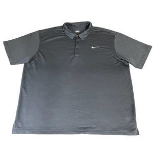 Mens Nike Fit Dry Polo‎ Short Sleeve Shirt XXL Solid Gray Silver